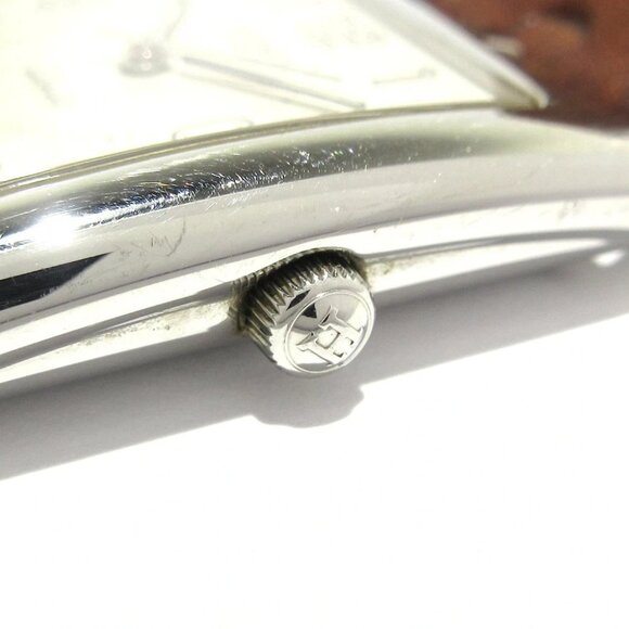 Auth HERMES Cape Cod Double Tour CC1.710 1****** Silver Brown Wrist Watch - Picture 2 of 12